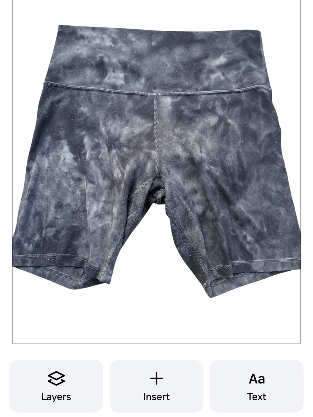 lululemon athletica Black Marble Print Align Shorts Women’s Biker shorts size 10